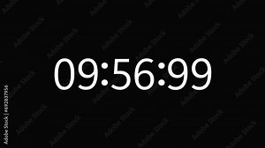 10 minutes digital countdown clock, with milliseconds