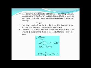 EC3552 - VLSI & Chip Design - Ideal and Non-Ideal IV Characteristics of MOS Transistor