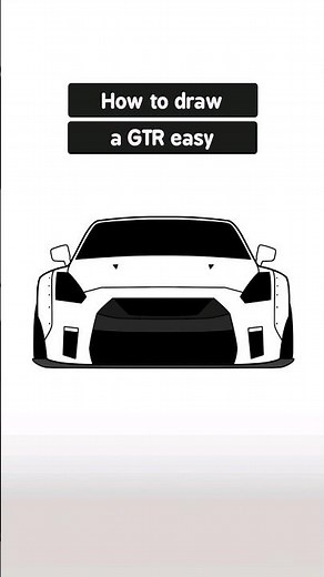 How to Draw a Nissan GTR R35 Easy | Step by Step Car Drawing