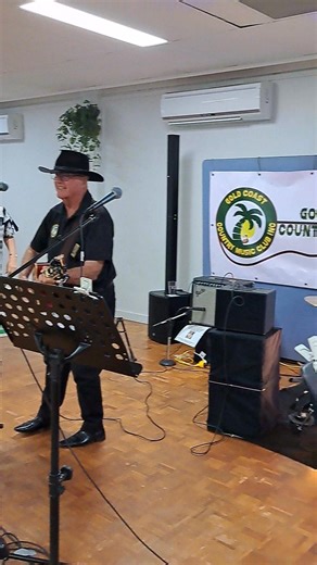 Flash Back Friday John our Drummer, singing TRAINS, a Troy Cassar- Daley song (Always reminds me of Dad and Mum, taking us to Moree, on the old red rattler, and stopping for a pie at Werris Creek, how I loved those days.)😁🚂 | Gold Coast Country Music Club Inc.