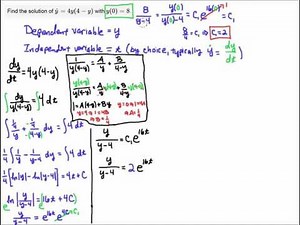 Separation of Variables with Partial Fractions