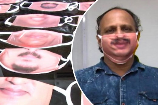 Custom face mask is a creepy way to greet the world