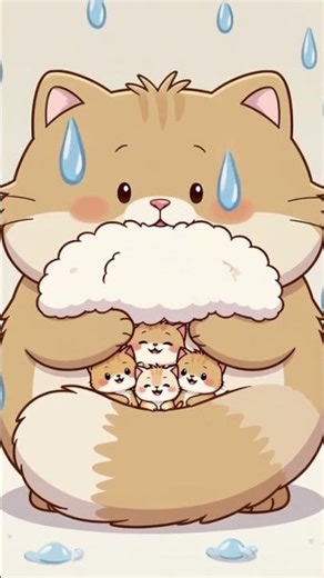 Giant Cat Umbrella – Funny Cute Scene #cats #cat #animation #rain #love