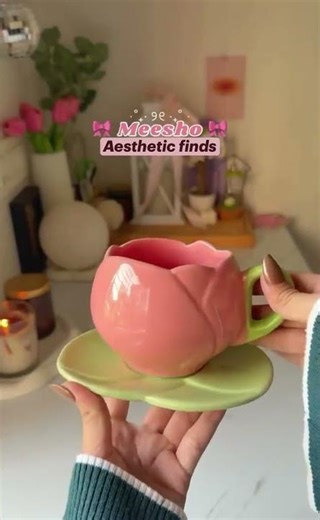 🌹 Rose Design Tea & Coffee Cup ☕✨