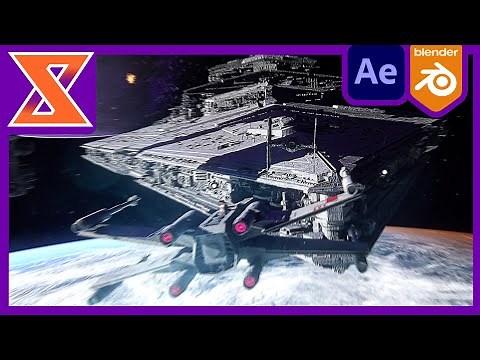 SPACE BATTLE ANIMATION - Star Wars (Blender)