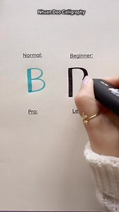 2.7M views · 19K reactions | Front Page Glow-Up: Watch Letter B Transform Across 4 Levels #nhuandaocalligraphy #frontpage | Nhuan Dao Calligraphy 101 | Facebook