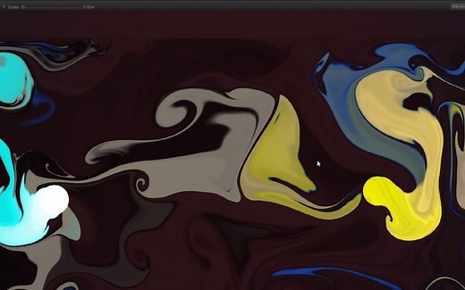 Unity Kinect 体感粒子水彩互动展示 人影粒子 体感识别 流体粒子