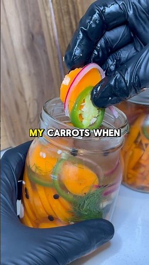 EASY Pickled Carrots🥕recipe (description) ↗️ #carrot #carrots #pickle #pickles