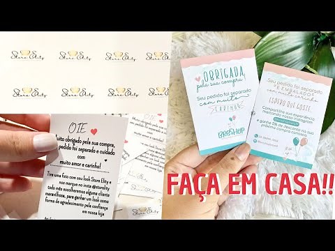 COMO FAZER CARTÕES DE AGRADECIMENTO PERSONALIZADOS PARA IMPRIMIR- PERSONALIZE COMIGO vídeo 2