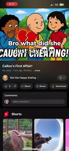 what did she just say??? #comedy #shorts #caillou #parody