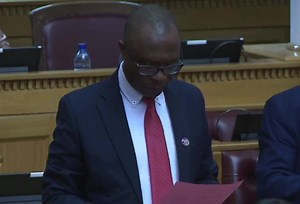 BUDGET REVIEW … Minister of finance Iipumbu Shiimi on Tuesday in the National Assembly announced that he would table the 2023/24 midterm budget review next Tuesday. Video: Namibian Parliament. | The Namibian