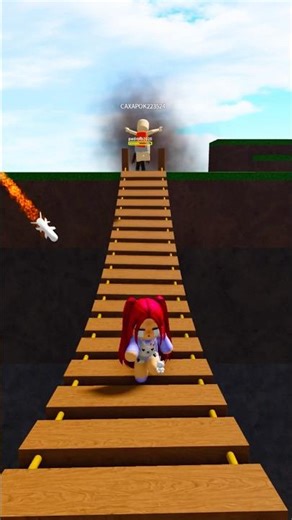 Mira plays Rope Bridge 😅 #roblox #shorts