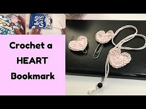 How to Crochet a Heart Bookmark, Beginner Friendly