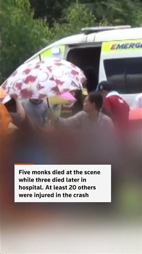 Eight monks killed in Thailand after 11-year-old boy crashes truck