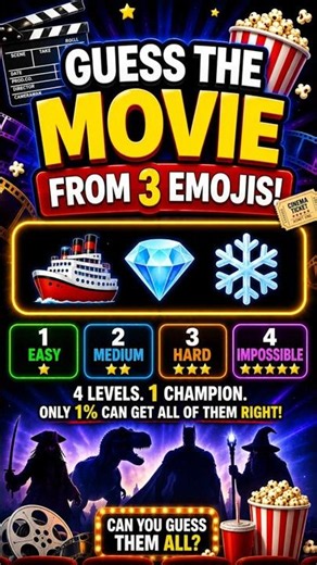 🎬 Guess The Movie From 3 Emojis! 🤯