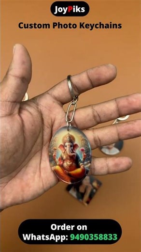 Custom Photo Keychain Oval Acrylic | Best Personalized Gift Idea 🎁 | JoyPiks