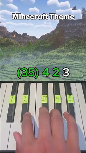 Easy Piano Tutorial - Minecraft Theme #minecraft #piano #easytutorial