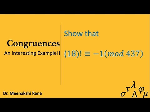Congruences | Wilson Theorem | An Interesting Example