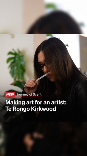 NEW | "I was slightly obsessive [about scent]. I'd ask people what are they wearing when they walked past me in the street." The first episode of the new series Journey of Scent, featuring artist Te Rongo Kirkwood (Te Wai-o-Hua, Ngāi Tai ki Tāmaki, Te Kawerau ā Maki) is now streaming at rnz.co.nz/video. Hosts Nathan Taare (Ngāti Porou) and Whitney Steel (Ngāi Tai ki Tāmaki, Te Ātiawa) must interpret a perfume brief for Kirkwood, an artist who works with glass, and has a lifelong passion for frag