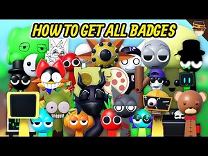 How to get ALL THE BADGES in 3D Sprunki RP and Animations | Roblox