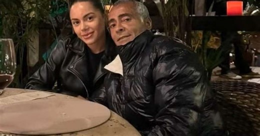 Seguem apaixonados! Romário tem jantar romântico com namorada de 22 anos