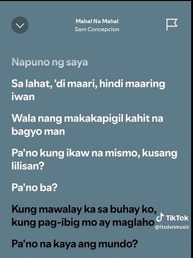Mahal na Mahal Kita: Sam Concepcion Full Lyrics