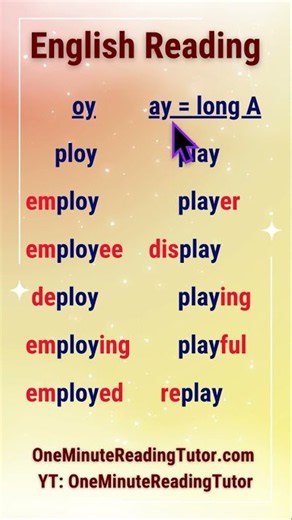 How to Read English - Sounds of OY and AY #americanenglish #readingenglish #phonics