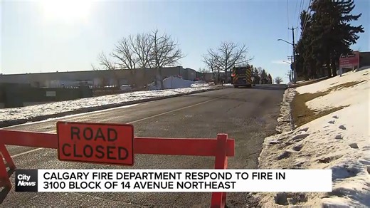 Calgary Fire Department respond to fire in the 3100 block of 14 Avenue Northeast