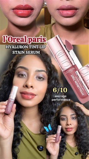 Honest Review : l’Oreal hyaluron tint lip stain | 6/10 👀 #liptint #viralmakeup