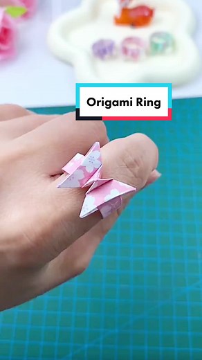 DIY Origami Butterfly Paper Ring Tutorial