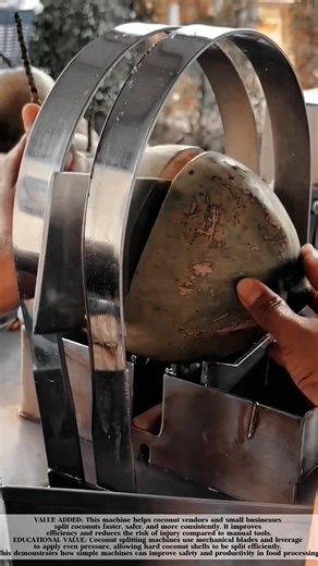 This Machine Splits Coconuts in Seconds! #shorts