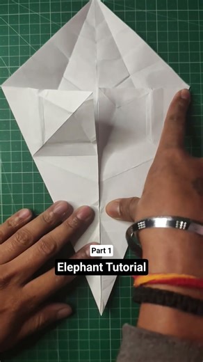 Origami Elephant Tutorial Part 1 🐘 | Easy Paper Elephant Making | Karishma Jerry #shorts
