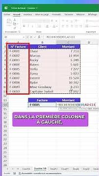 La formule RECHERCHE V sur Excel
