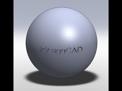 SolidWorks Tutorial: Engrave 3D Text On Sphere Surface