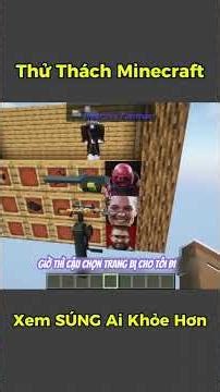 Minecraft challenge: Let's see whose gun is stronger... #minecraft #funny