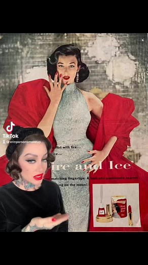1952 Revlon 'Fire & Ice' Campaign Featuring Dorian Leigh | Vintage Makeup History