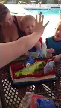 Boy cries to happy birthday song at 2
