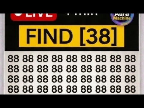 🔴 Find the Odd Number 38 🔍 Before Time Runs Out!