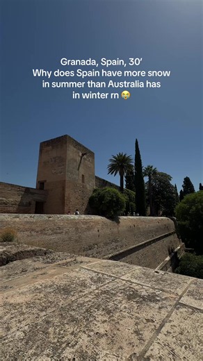 Spain snow in summer reminds me of Australia winter