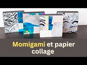 Easy Abstract Art for Beginners: DIY Paper Collage and Momigami on Wood Tutorial