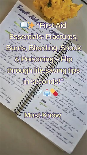 First Aid Essentials | Fractures, Burns, Bleeding, Shock & Poisoning Notes #nursingnotes