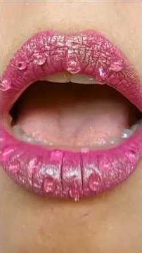 pinki shade 🌅 summer collection water drop tested 💄 #lipstickswatch #makeup #satisfying #asmr