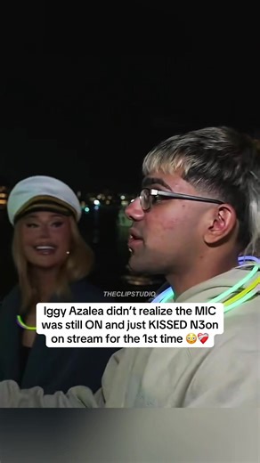 Iggy Azalea didn’t realize the MIC was still ON and just KISSED N3on on stream for the 1st time 😳❤️‍🩹 #iggyazalea