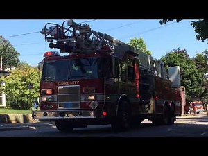 Fire trucks on Parade 4th July 2018 Massachusetts USA