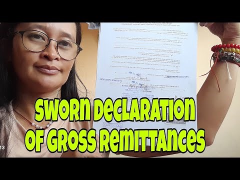 PAANO I PROCESS ANG BIR SWORN DECLARATION FOR GROSS REMITTANCEA