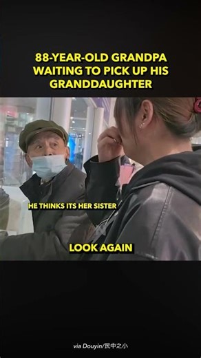 88 Year Old Grandpa Waiting To Pick Up His Granddaughter