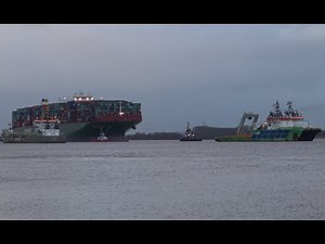 Unique Salvage Operation CSCL INDIAN OCEAN Refloating with 12 Tug Boats