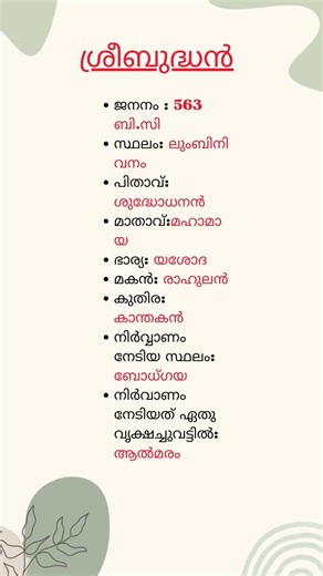 ശ്രീബുദ്ധൻ psc#psc#degreeprelims#Indian history#malayalam#sreebuddha#previousyearquestions#pyq