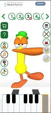 talking pato playing instruments and 5 songs