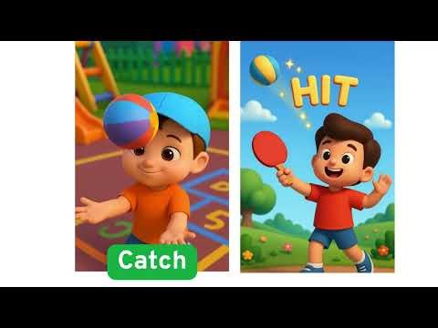 Song for Kids Ball Bounce Throw Roll Kick Catch 👐✅ Game 🎮✅ Fun 🎉✅ Play 🕺✅ Hit